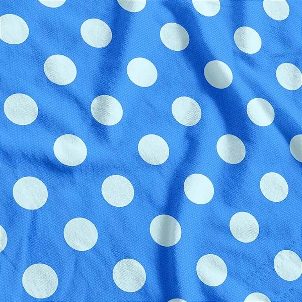 TNT Estampado Azul com Bolinhas - 1,40m x 1m