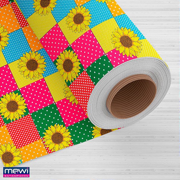 TNT Estampado Retalhos do Sol - 1,40m x 1m