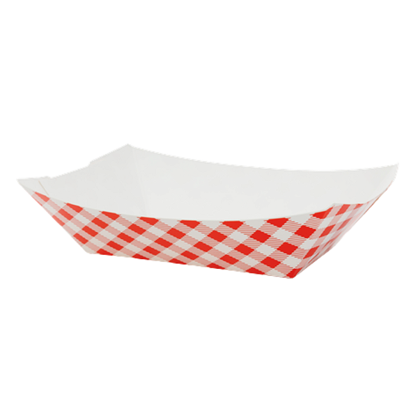 Bandeja Papel Xadrez Vermelho 10Un