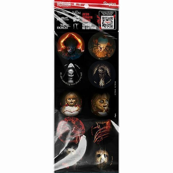 Adesivo Redondo Halloween – Regina Festas | Pacote com 30 unidades (4 cm x 4 cm)