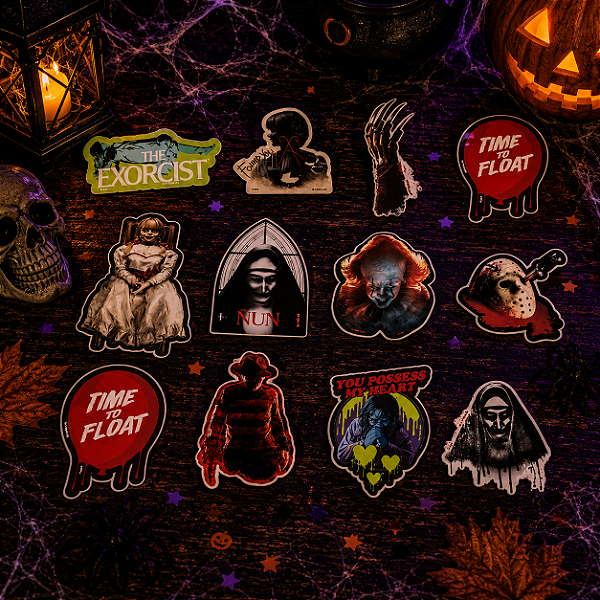 Mini Personagens Halloween – Kit com 12 Unidades | Decoração e Lembrancinha Temática!