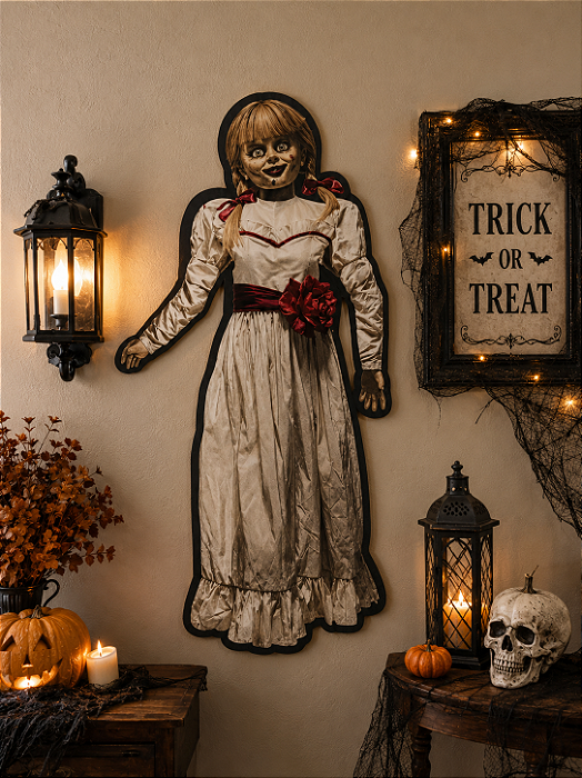 Painel Decorativo Annabelle Halloween 95x36cm