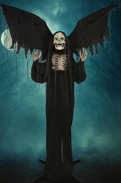 Caveira com Asas Halloween – Enfeite Decorativo Assustador 🎃👻