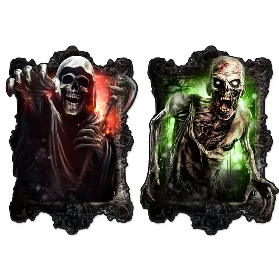 Cartaz Decorativo Caveira Halloween – Kit 2 Unidades