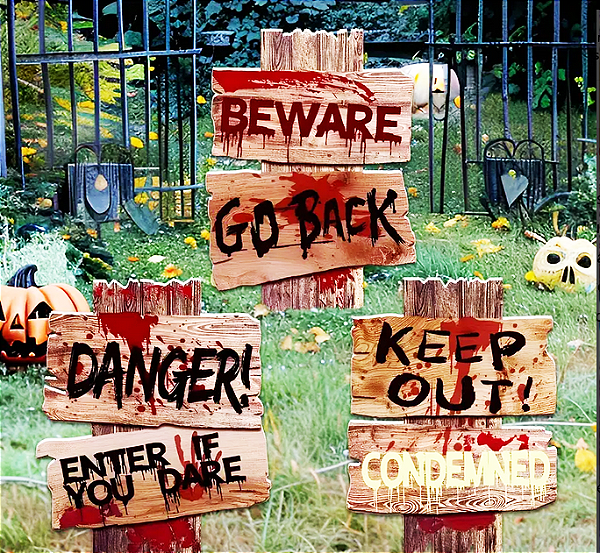 Placa Decorativa Halloween 40cm - 1 unidade.