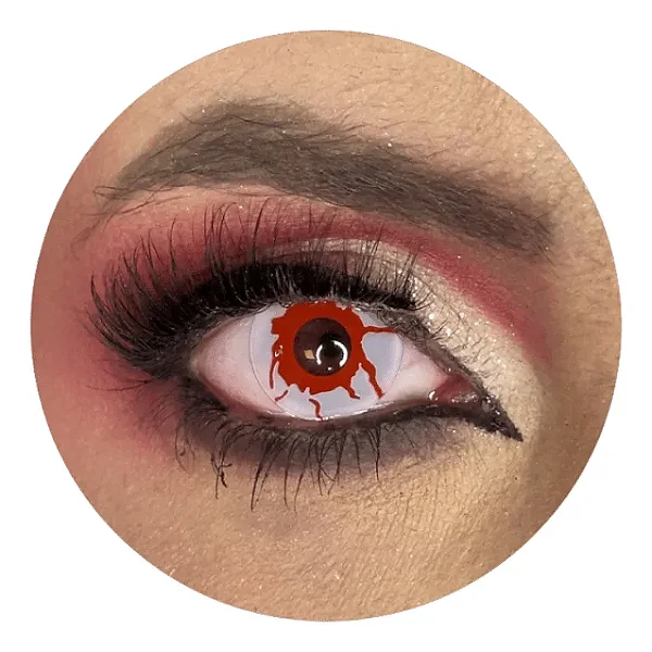 Lentes de Contato Veias de Sangue 14mm com Estojo