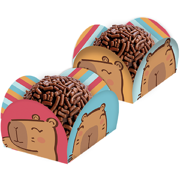Porta Forminha Capivara – Festcolor (40 unidades)
