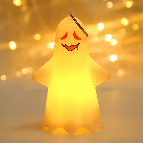 Luminária Fantasma de Plástico - Modelo Sortidos – Decoração Halloween