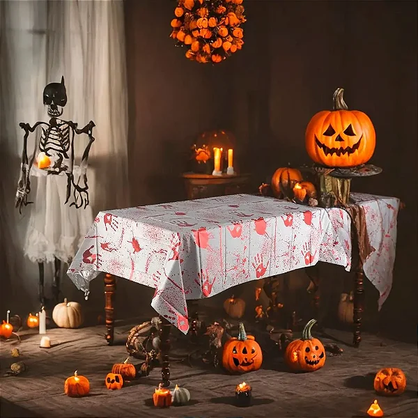Toalha de Mesa Halloween Help – 1,83m x 1,37m
