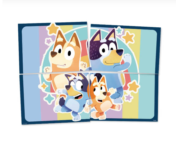 Painel Decorativo Bluey – Festcolor (1 unidade com 4 lâminas)