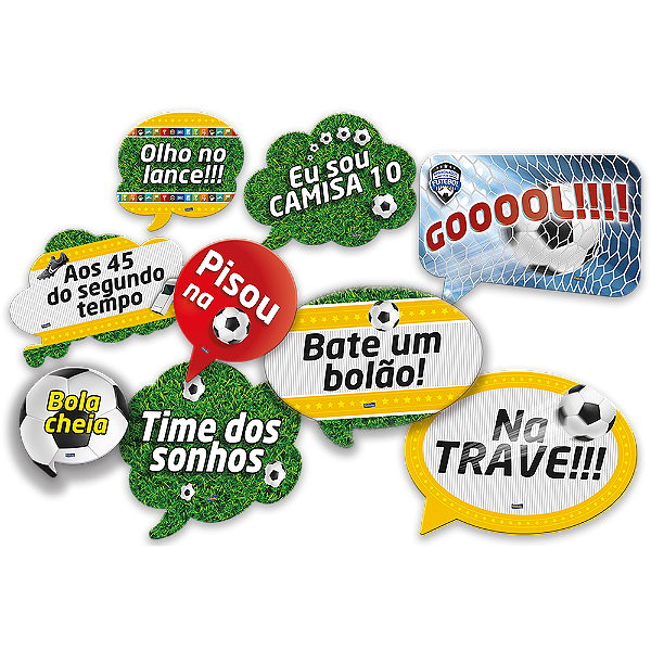 Kit Placas “Apaixonados por Futebol” – Festcolor (9 unidades)