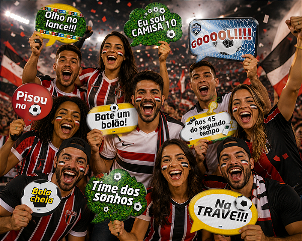 Kit Placas “Apaixonados por Futebol” – Festcolor (9 unidades)