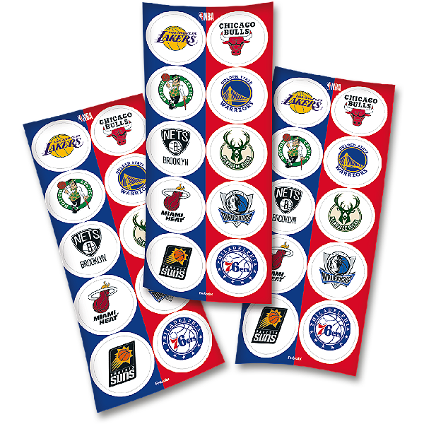 Adesivo Redondo NBA – Festcolor (30 unidades)