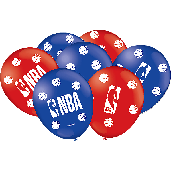 Balão NBA Festcolor – 25 unidades (9″ ≈ 23 cm)