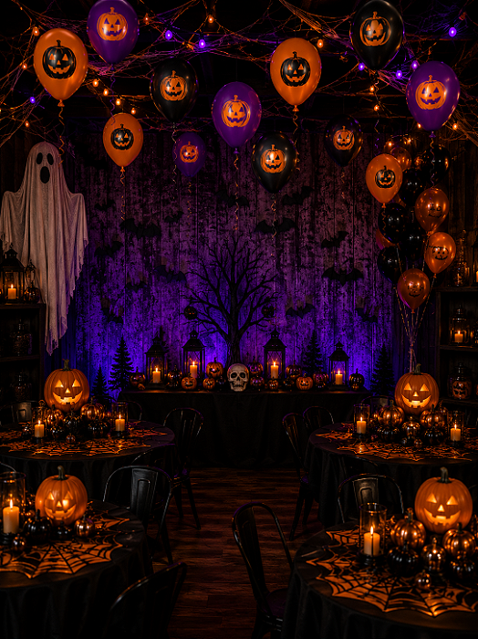 Balão Látex Halloween Abóbora Sortida Nº10 – Pacote com 25 Unidades