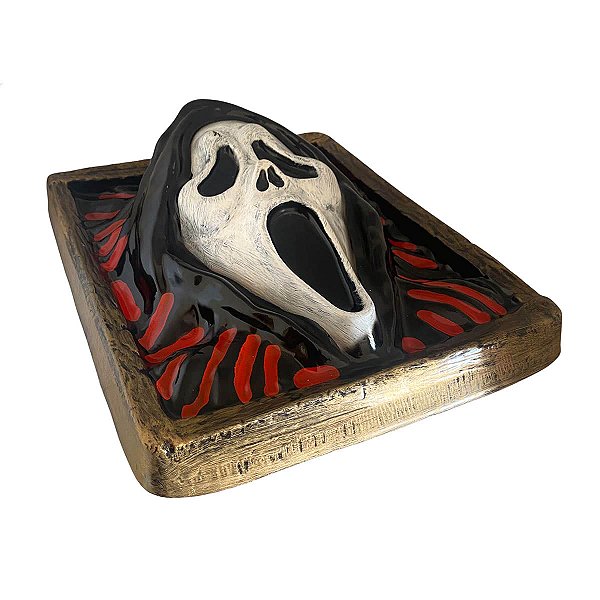 Placa Decorativa Pânico Halloween na Moldura – 48x38cm