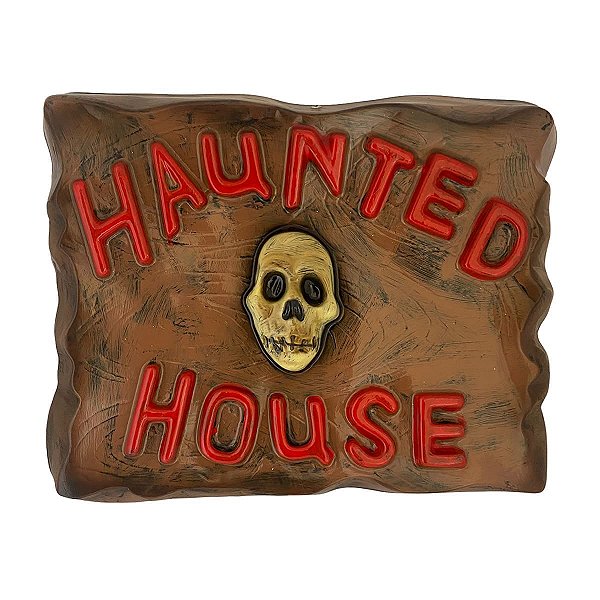 Placa Decorativa Haunted House Halloween – 46x36cm