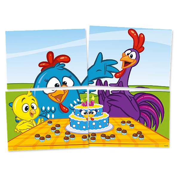 Painel 4 Partes Galinha Pintadinha – Festcolor
