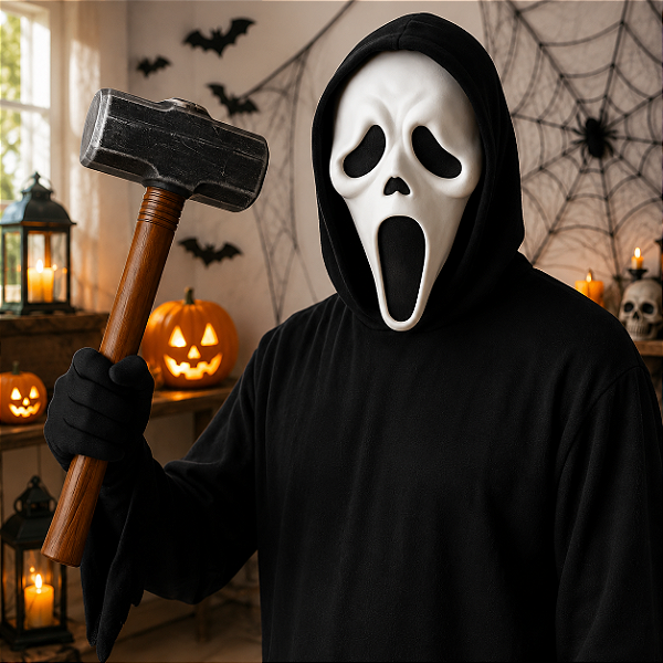 Marreta Fantasia Halloween 53cm – Acessório de Terror Realista