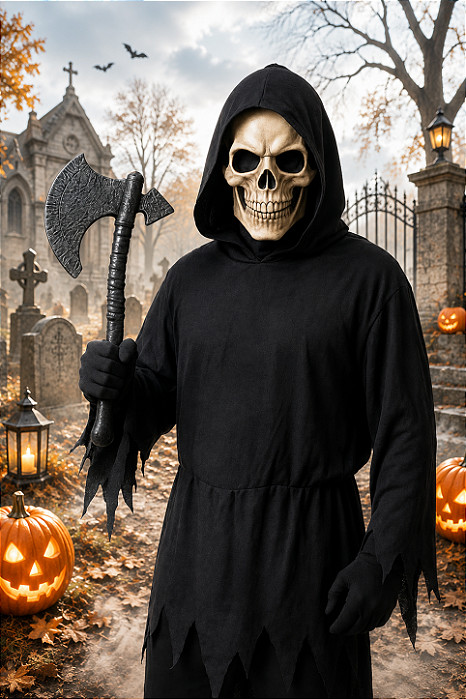 Machado de Brinquedo para Fantasia – Acessório Halloween
