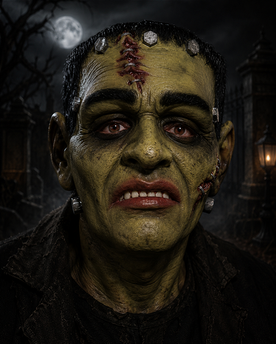 Máscara Frank – Fantasia Clássica de Terror para Halloween