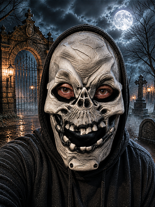 Máscara de Caveira – Fantasia Assustadora para Halloween