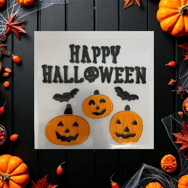 Adesivo de Gel Decorativo de Halloween – Happy Halloween
