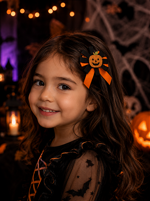 Presilha Halloween Abóboras 9cm (Par)