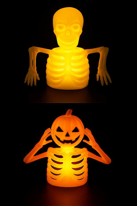Mini Enfeite Halloween com LED – 1 Unidade Sortida