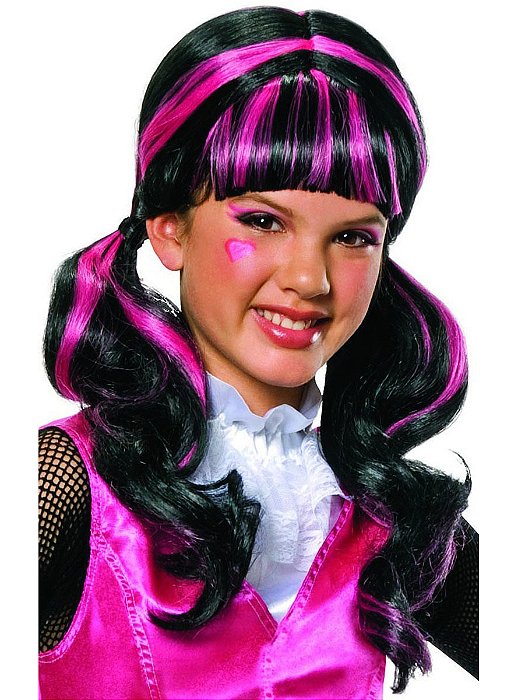 Peruca Monster High Draculaura – Fantasia Infantil/Adulto