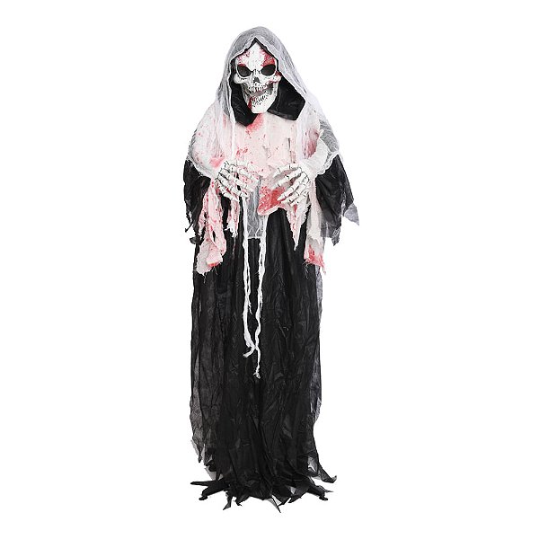 Caveira Russel com Som, Luz e Movimento – 1,62 m – Decoração de Halloween