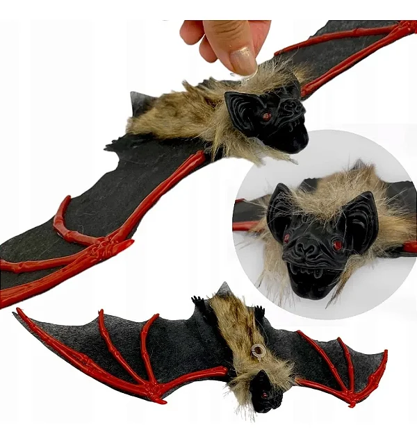 Morcego Plástico Asas Abertas – Decoração Halloween
