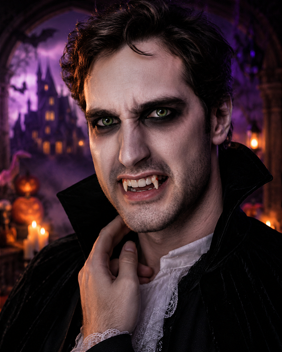 Maquiagem Dente de Vampiro com Massa para Fixação – Fantasia de Halloween