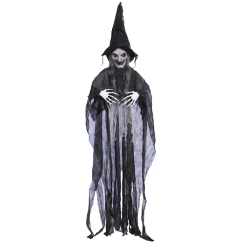 Boneca Bruxa Alba com Som e Luz – 1,80m – Decoração de Halloween Realista