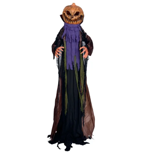 Boneco Abóbora Hector com Som, Luz e Movimento – 1,73m – Decoração de Halloween