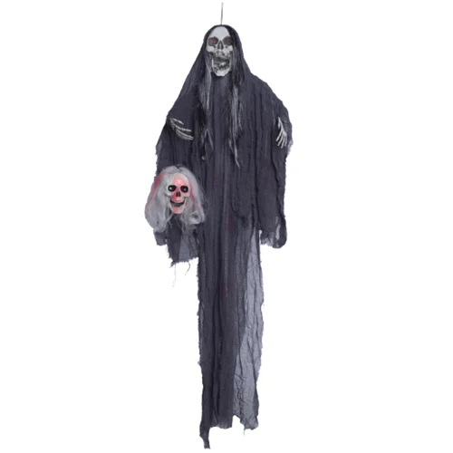 Caveira Darth com Som, Luz e Movimento – 1,77m de Altura – Decoração Assustadora e Realista