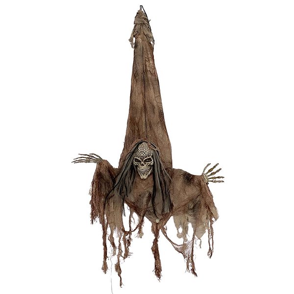 Assombração Pendurada 120x70x12cm – Com Movimento – Decoração de Halloween Assustadora