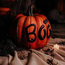 Abóbora de Cerâmica Halloween “Boo” – 30cm