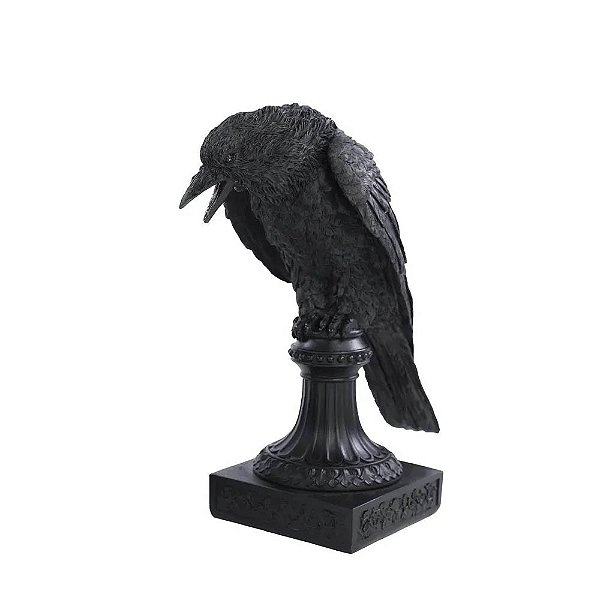 Enfeite de Resina Estátua de Corvo – 28cm