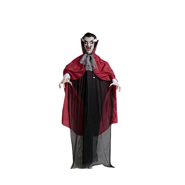 Enfeite Decorativo de Halloween Vampiro com Som e Movimento
