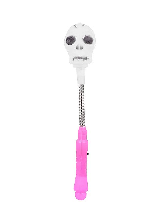 Bastão Caveira Luminoso Piscando LED Halloween - 33 cm - 1 Unidade