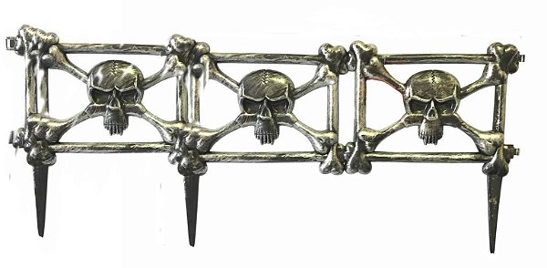 Decoração Jardim Halloween – Cerca Decorativa de Plástico 55cm