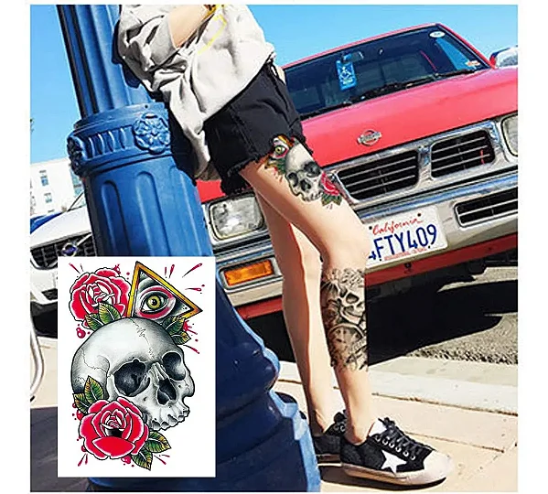 Tatuagens Temporárias de Braço Grande – Estilo Realista e Impactante! - 1 Cartela