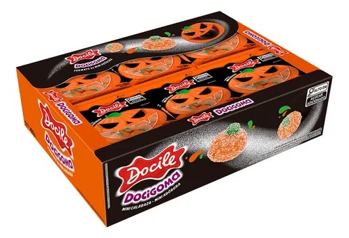 Bala de Goma Abóbora Halloween Festa – 24 Unidades 18g