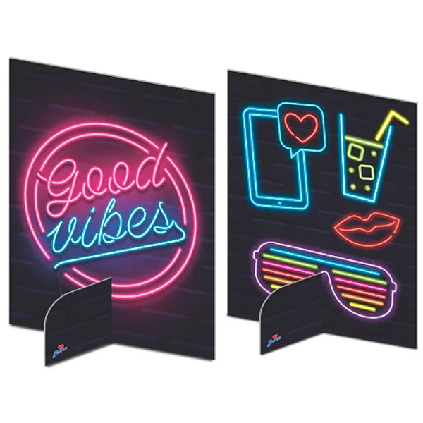 Decoração de Mesa Festa Neon – 5 Unidades