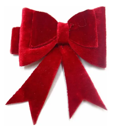 Laço de Veludo Vermelho Natalino – 8cm