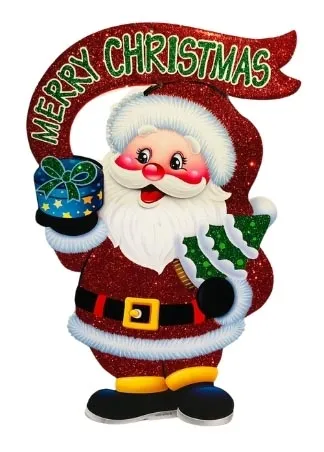 Painel de Papel Papai Noel “Merry Christmas” – 45x30cm