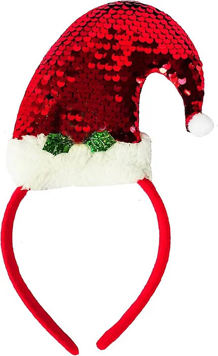 Tiara de Natal Gorro Papai Noel Luxo – Arquinho Santa Claus