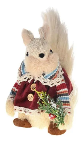 Enfeite Esquilo Natalino – 26x15x20cm