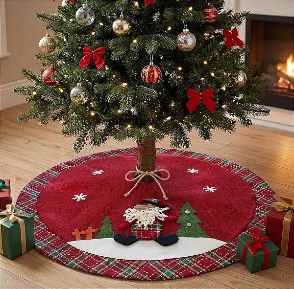Saia para Árvore de Natal 70cm em Poliéster